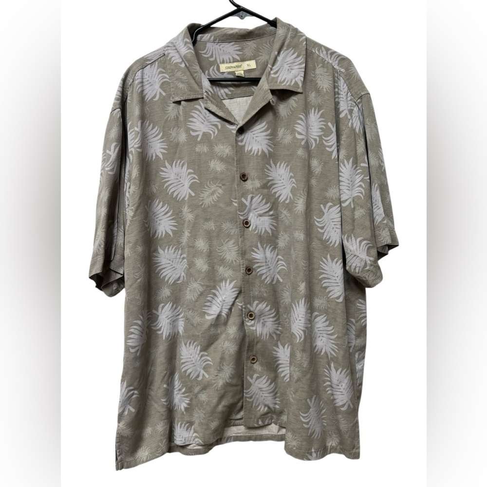 Joseph & Feiss silk floral short sleeve button down shirt